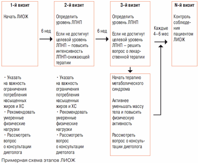 Примерная таблица этапов ЛИОЖ